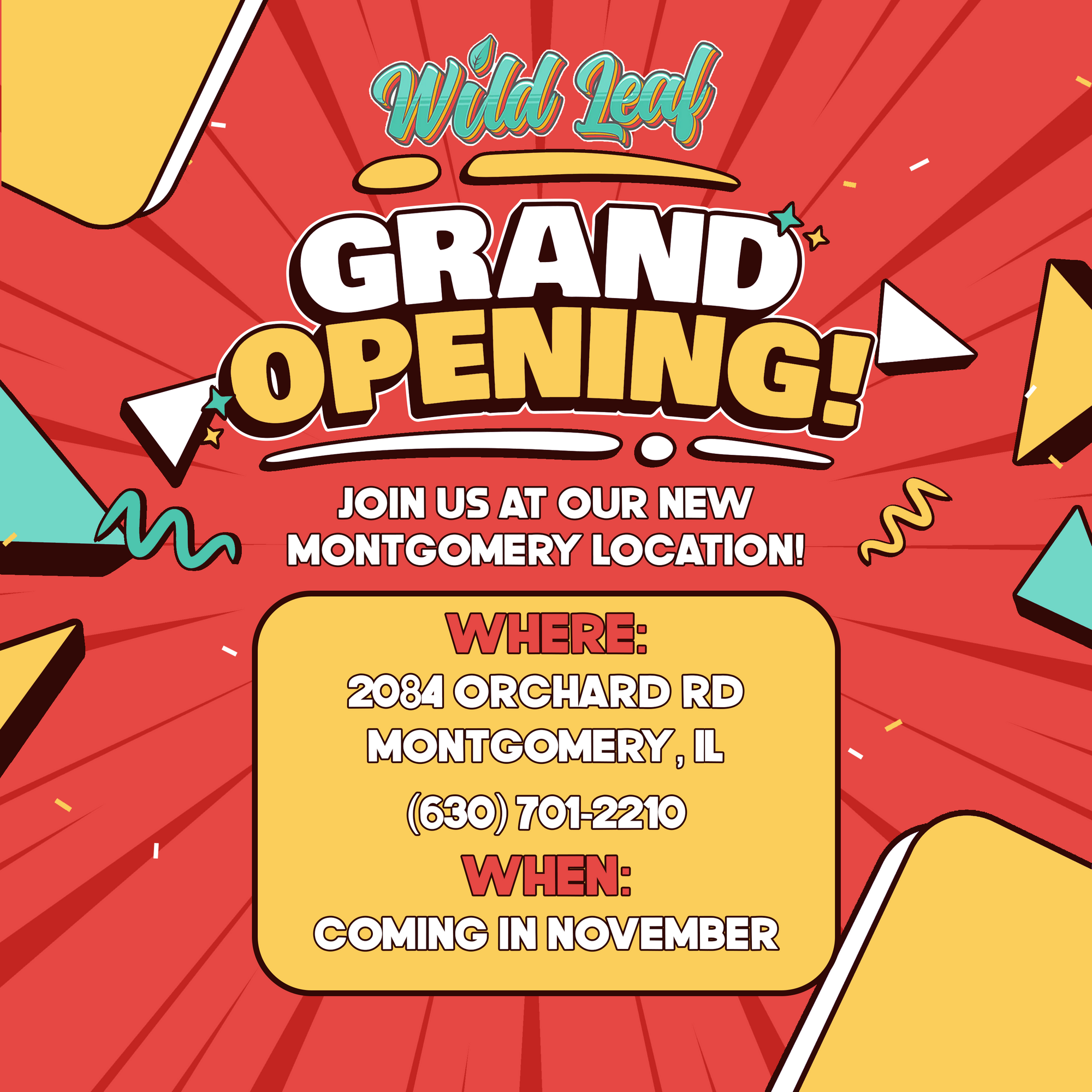 New Montgomery (Orchard Rd) Location!