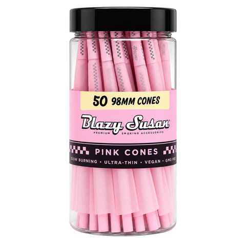 Blazy Susan Pink 98mm Pre-Rolled Cones (50 Count)