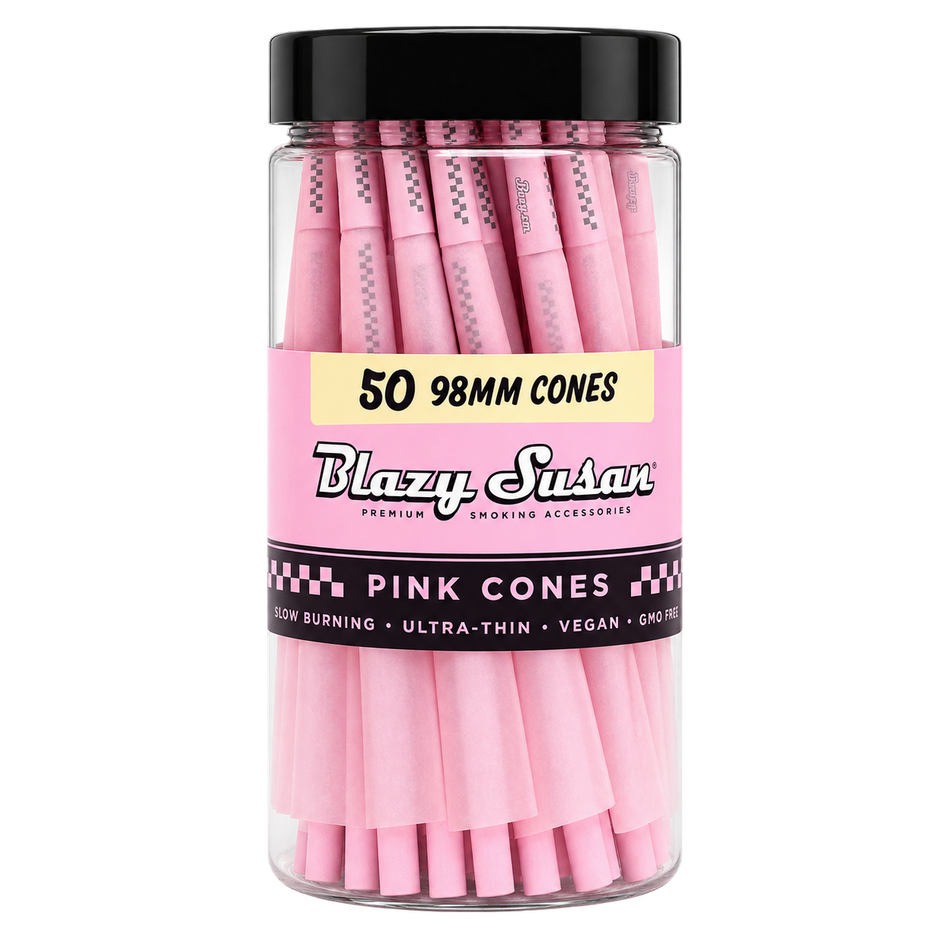 Blazy Susan Pink 98mm Pre-Rolled Cones (50 Count)