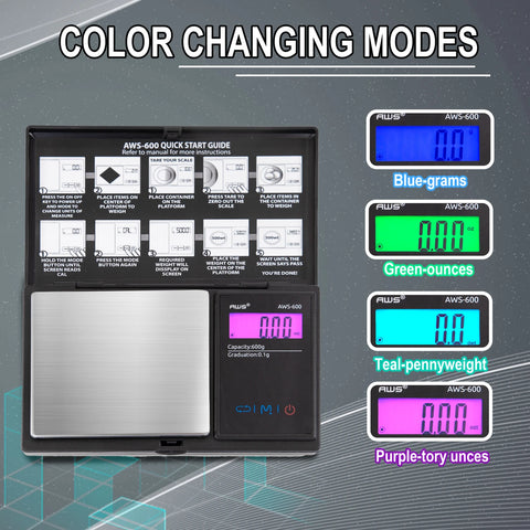 AWS-600 Black Digital Pocket Scale