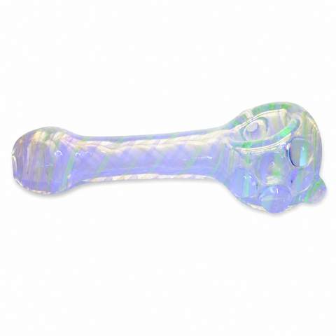 Jellyfish Glass Groovy UV Triple-Marble Spoon