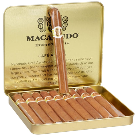 Macanudo Café Ascots 4 3/16 x 32 Cigarillos (10 Count Tin)
