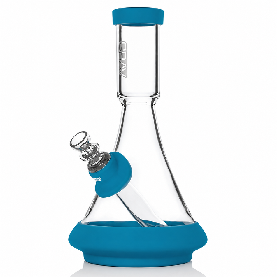 GRAV Deco Silicone Beaker Bong – Blue