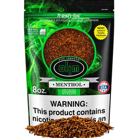 OHM Menthol Gold Pipe Tobacco 8oz