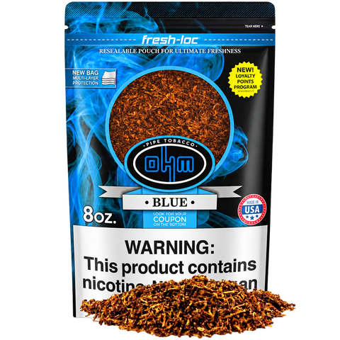 OHM Blue Pipe Tobacco 8oz