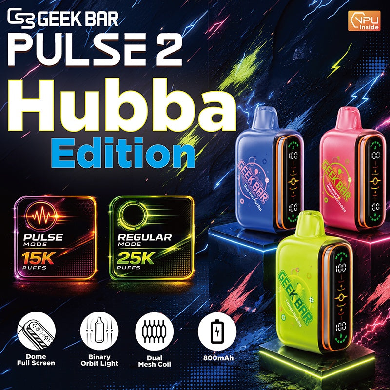 Geek Bar Pulse 2 Disposable Vape | 25000 Puffs | Hubba Eddition