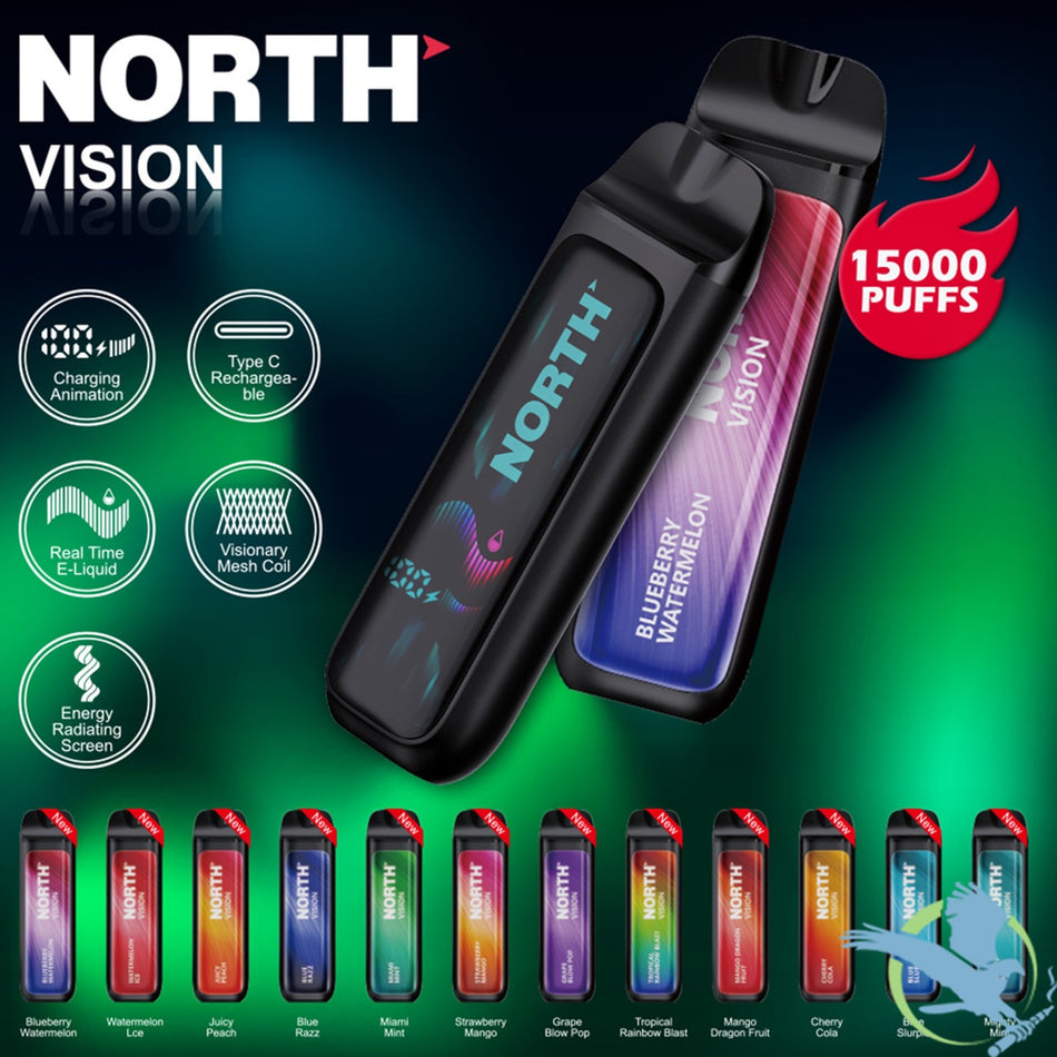 North Vision Disposable Vape | 15000 Wild Leaf Tobacco North Vision Disposable Vape | 15000 Wild Leaf Tobacco