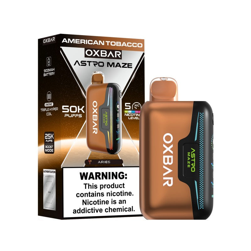 OXBAR Astro Maze Disposable Vape | 50000 Puffs Wild Leaf Tobacco OXBAR Astro Maze Disposable Vape | 50000 Puffs Wild Leaf Tobacco