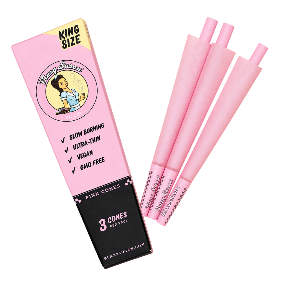 Blazy Susan Pink King Size Pre-Rolled Cones (3 Count)
