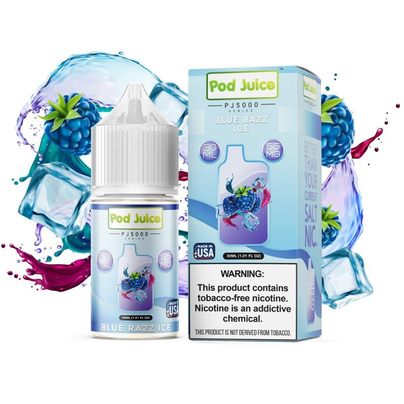 Pod Juice PJ5000 Salts | Blue Razz Ice