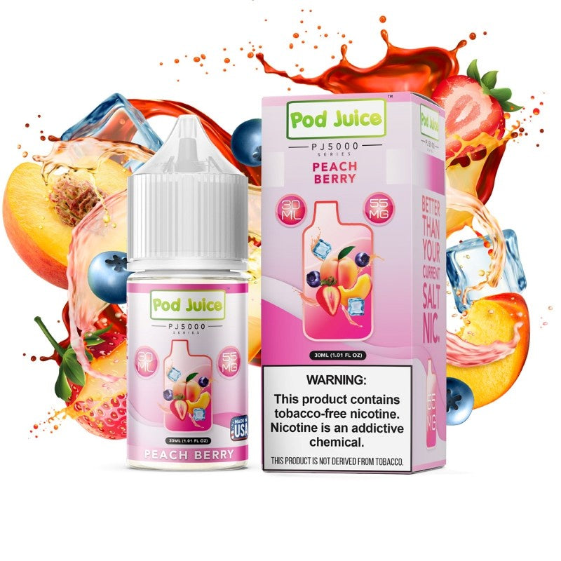 Pod Juice PJ5000 Salts | Peach Berry