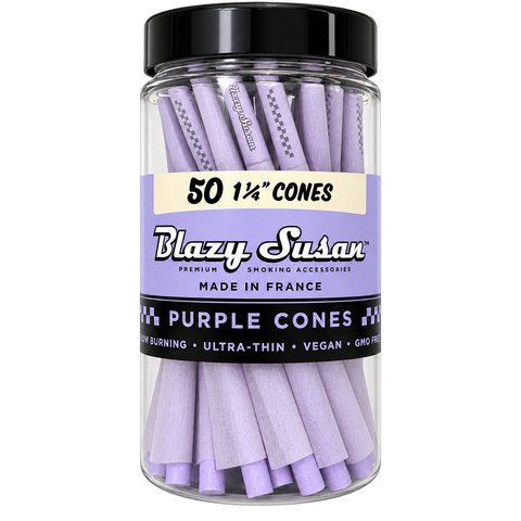 Blazy Susan Purple 1 1/4 Pre-Rolled Cones (50 Count)