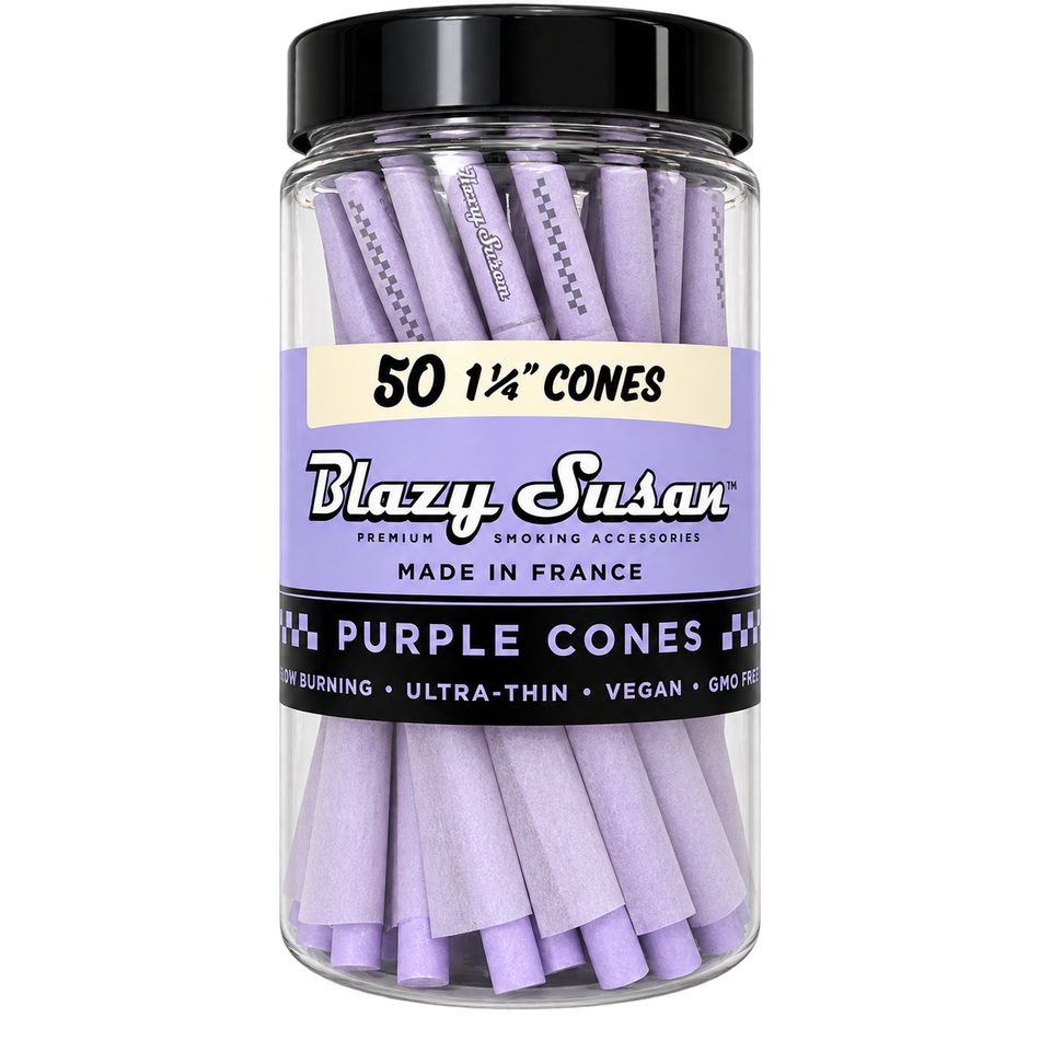 Blazy Susan Purple 1 1/4 Pre-Rolled Cones (50 Count)