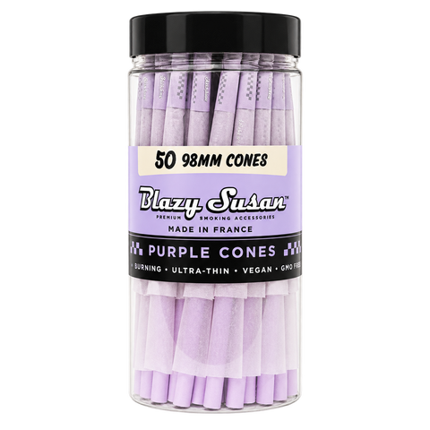 Blazy Susan Purple 98mm Pre-Rolled Cones (50 Count)