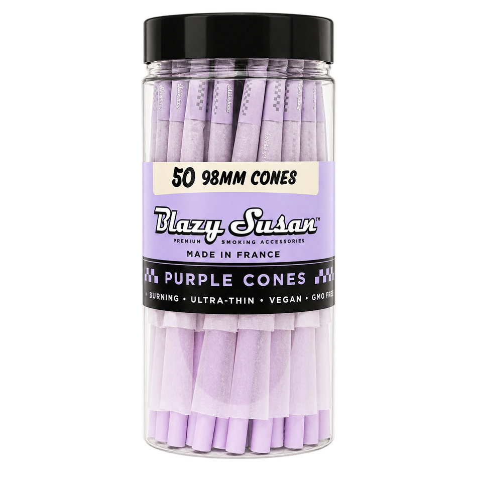 Blazy Susan Purple 98mm Pre-Rolled Cones (50 Count)