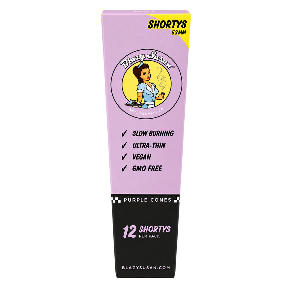 Blazy Susan Purple Shorty Pre-Rolled Cones (12 Count)