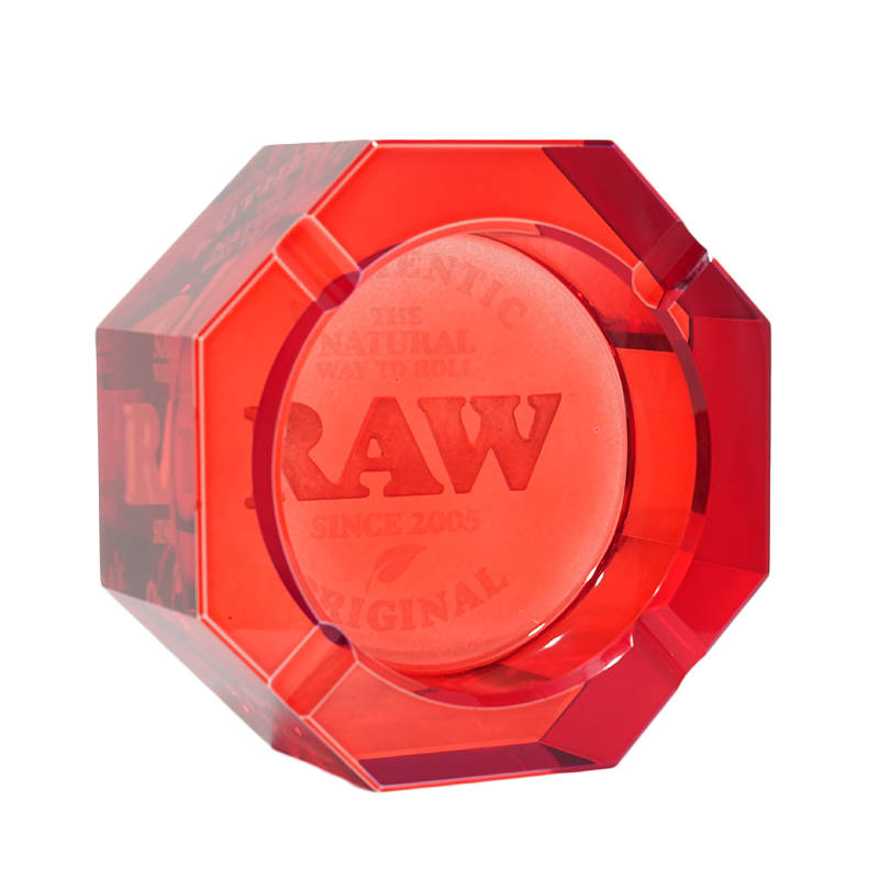 RAW Crystal Ashtray | Red