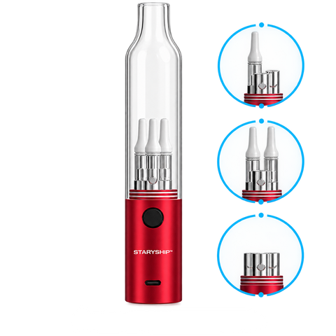 Hamilton Devices Starship Red Triple 510 Cartridge Battery