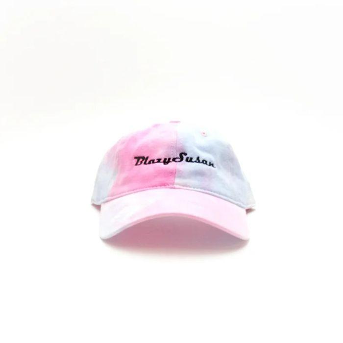 Blazy Susan Dad Hat Blue Pink Tie Dye - Wild Leaf