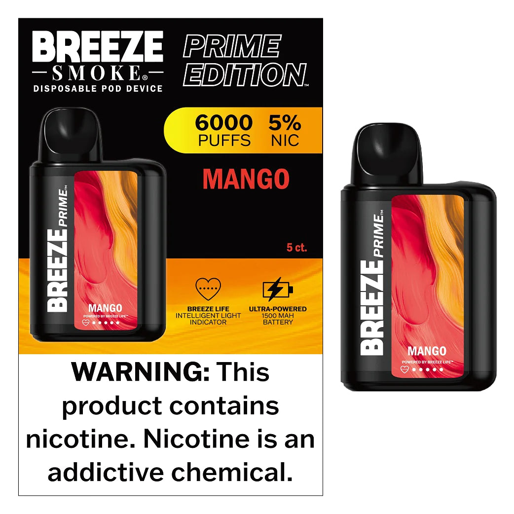Breeze Mesh Disposable Vape | PRIME Edition | 6000 Puffs Wild Leaf Tobacco Breeze Mesh Disposable Vape | PRIME Edition | 6000 Puffs Wild Leaf Tobacco