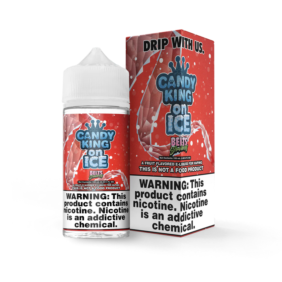 Candy King Vape Juice | Strawberry Belts On Ice - Wild Leaf