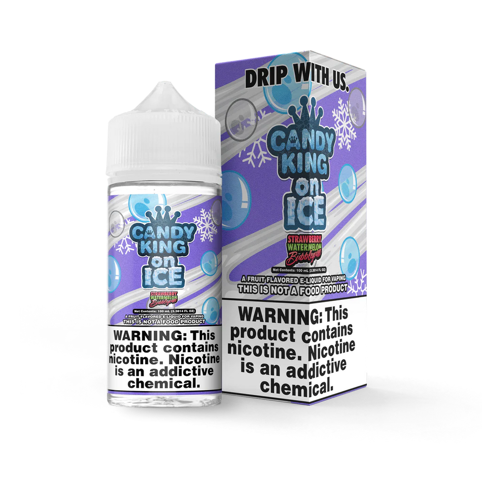 Candy King Vape Juice | Strawberry Watermelon Bubblegum On Ice - Wild Leaf