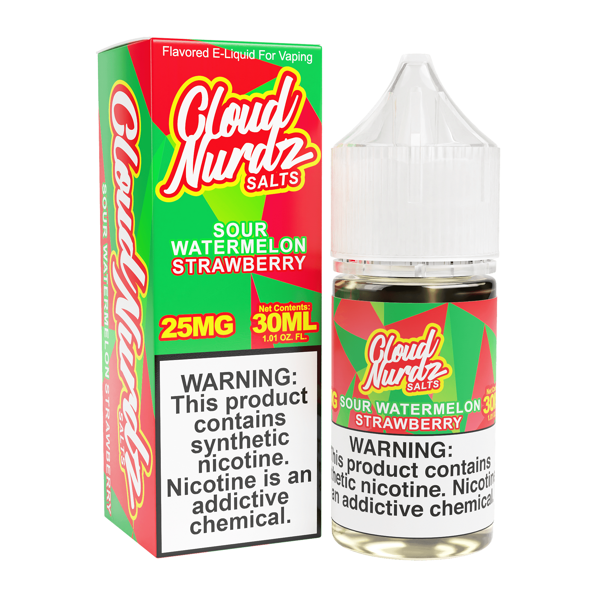 Cloud Nurdz Salts | Sour Watermelon Strawberry - Wild Leaf