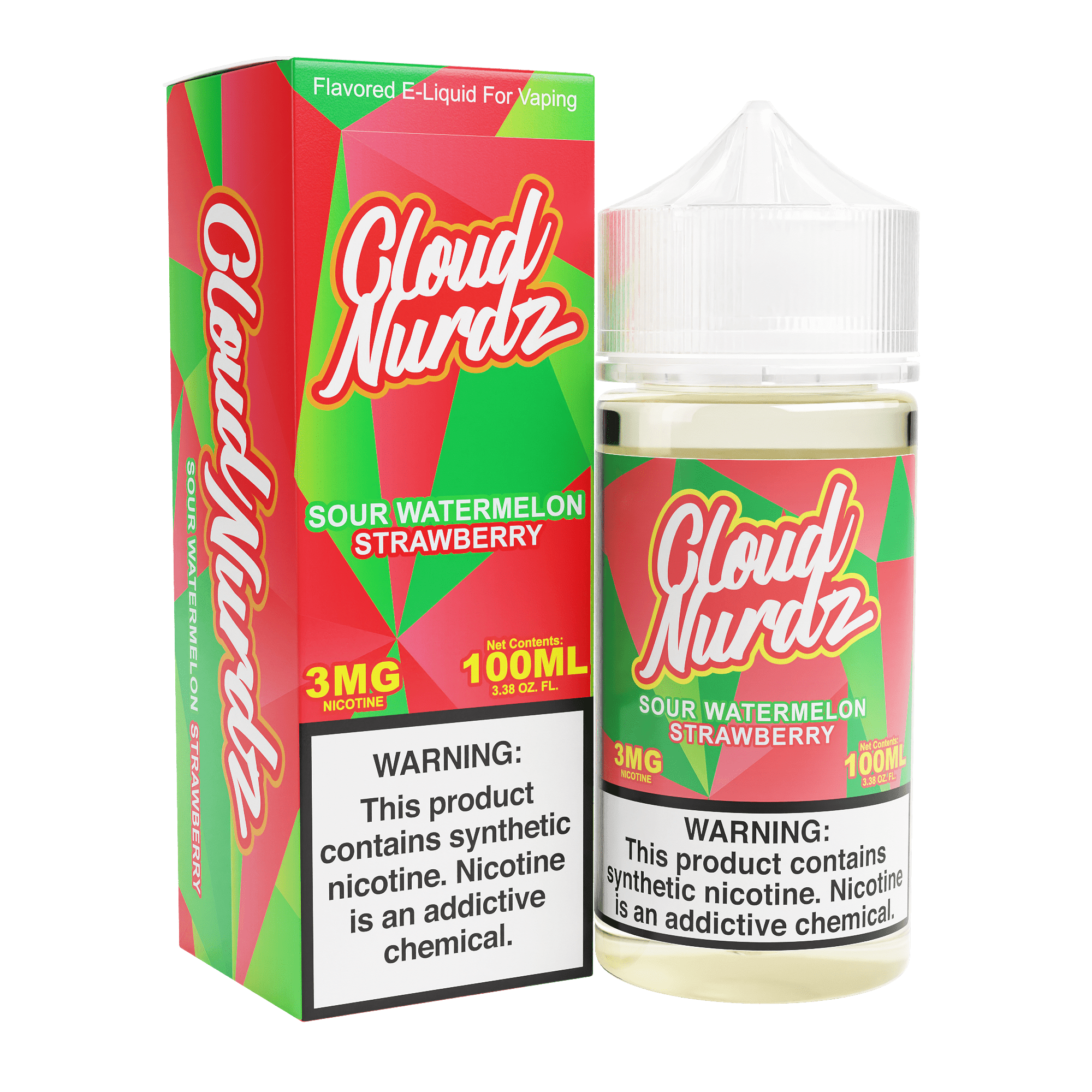 Cloud Nurdz Vape Juice | Sour Watermelon Strawberry - Wild Leaf