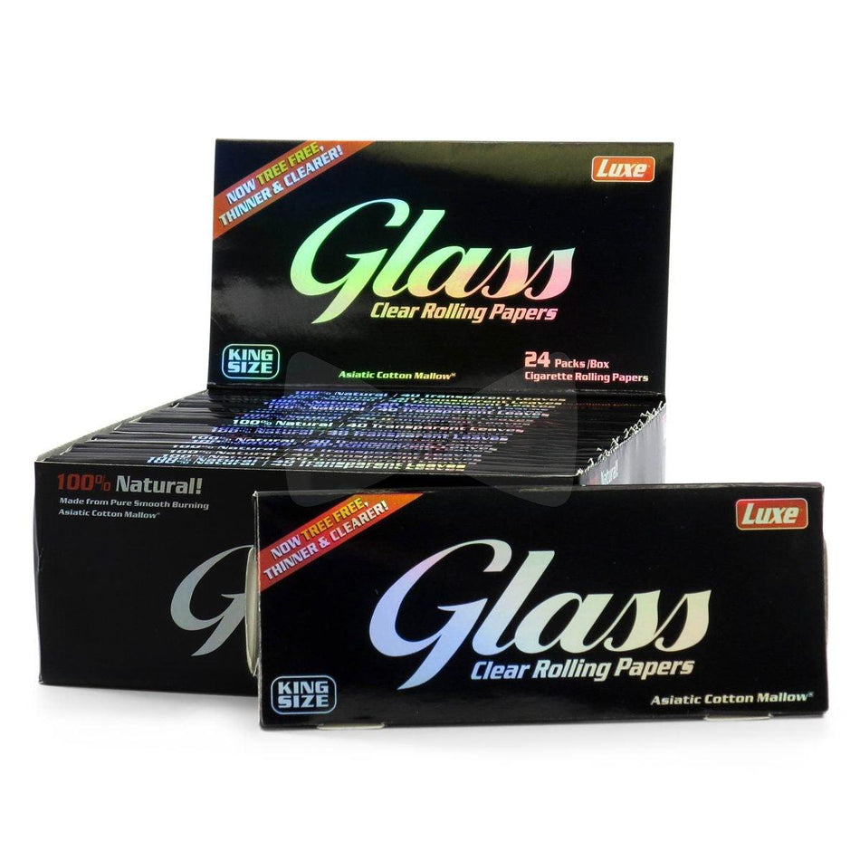 Glass | Clear Papers | King Size - Wild Leaf