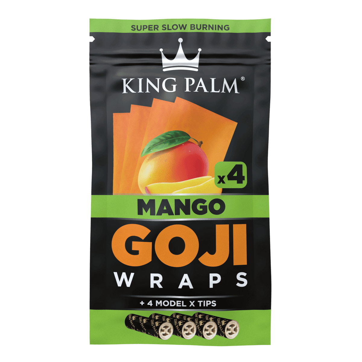 King Palm | Goji Wrap | Mango | 4pk - Wild Leaf
