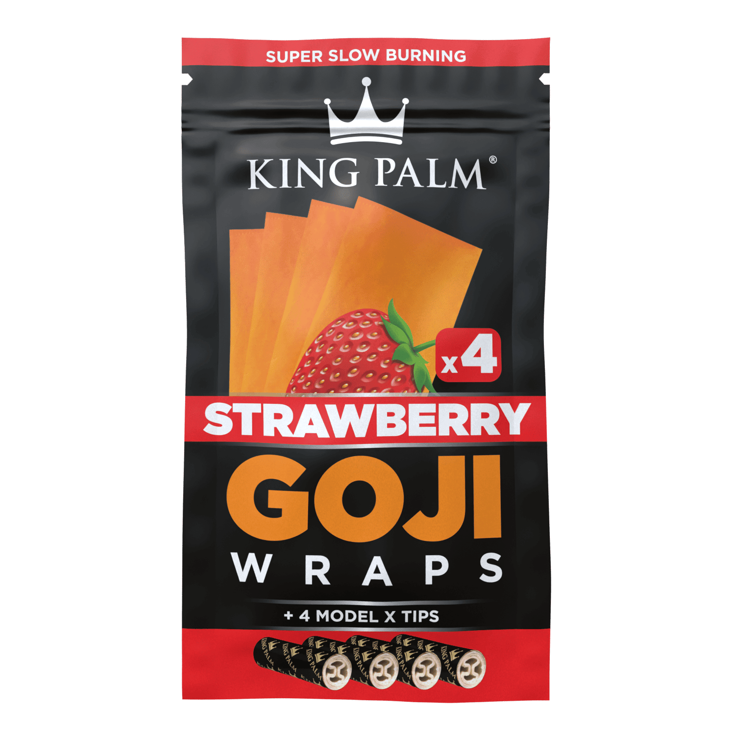 King Palm | Goji Wrap | Strawberry | 4pk - Wild Leaf