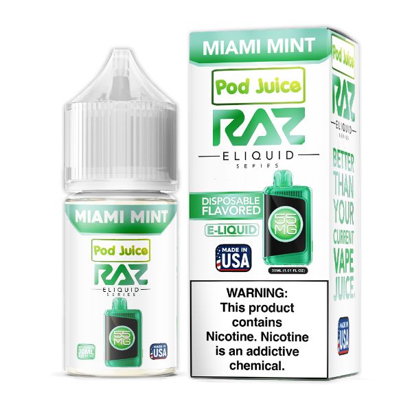 Pod Juice X RAZ Salts | Miami Mint