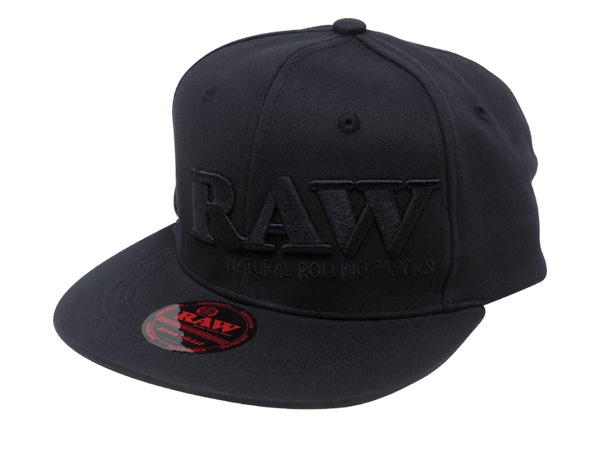 RAW | Black Flat Cap - Wild Leaf