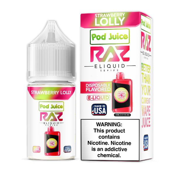 Pod Juice X RAZ Salts | Strawberry Lolly