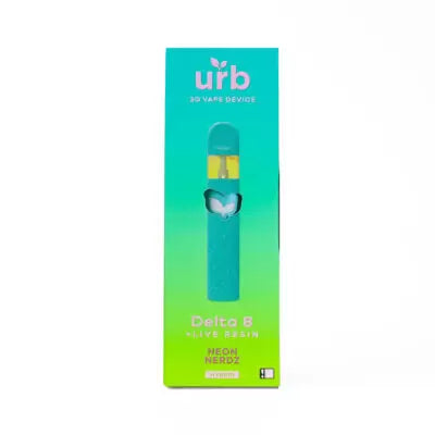 Urb | D8 Live Resin Disposable | Neon Nerdz | 3g - Wild Leaf