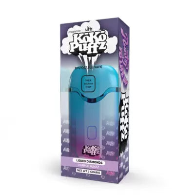 Urb X Koko Puffz | Liquid Diamonds 3g Disposable | Purple Runtz - Wild Leaf