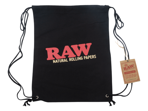 RAW | Drawstring Bag | Black - Wild Leaf
