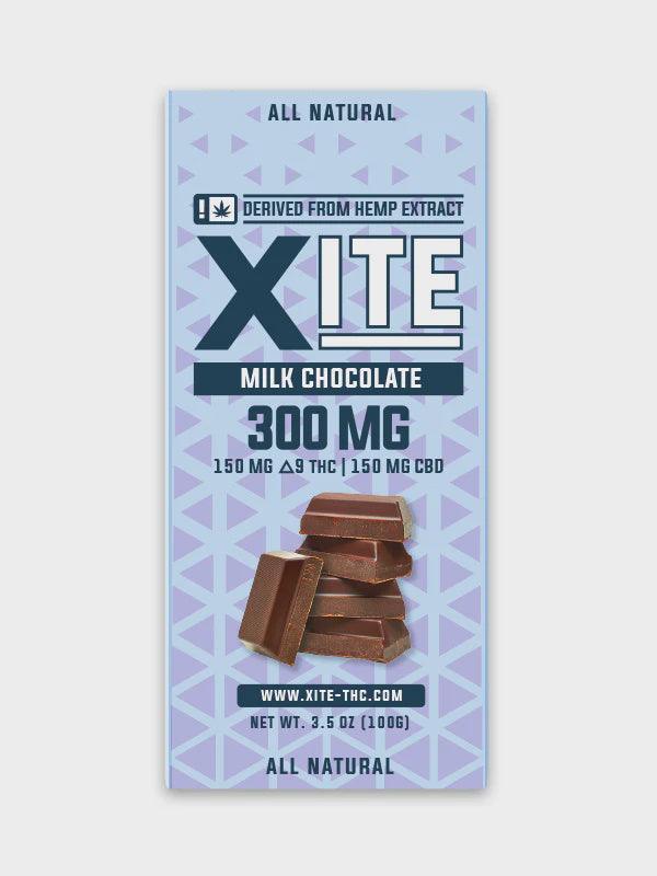 XITE | D8 Milk Chocolate Bar | 300mg - Wild Leaf